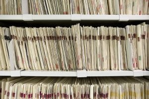 What types of public records are contained in dissolution files?